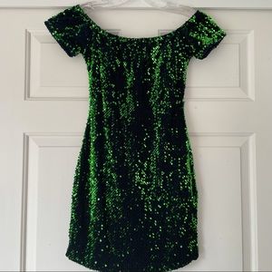 NWT Emerald Green Sequin Dress